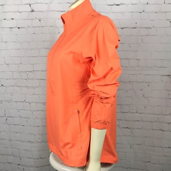 Cutter & Buck 1/2 zip Windbreaker Med EUC Orange Golf - Picture 2 of 6